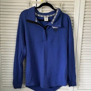 Victoria's Secret PINK Royal Blue Terry Quarter-Zip